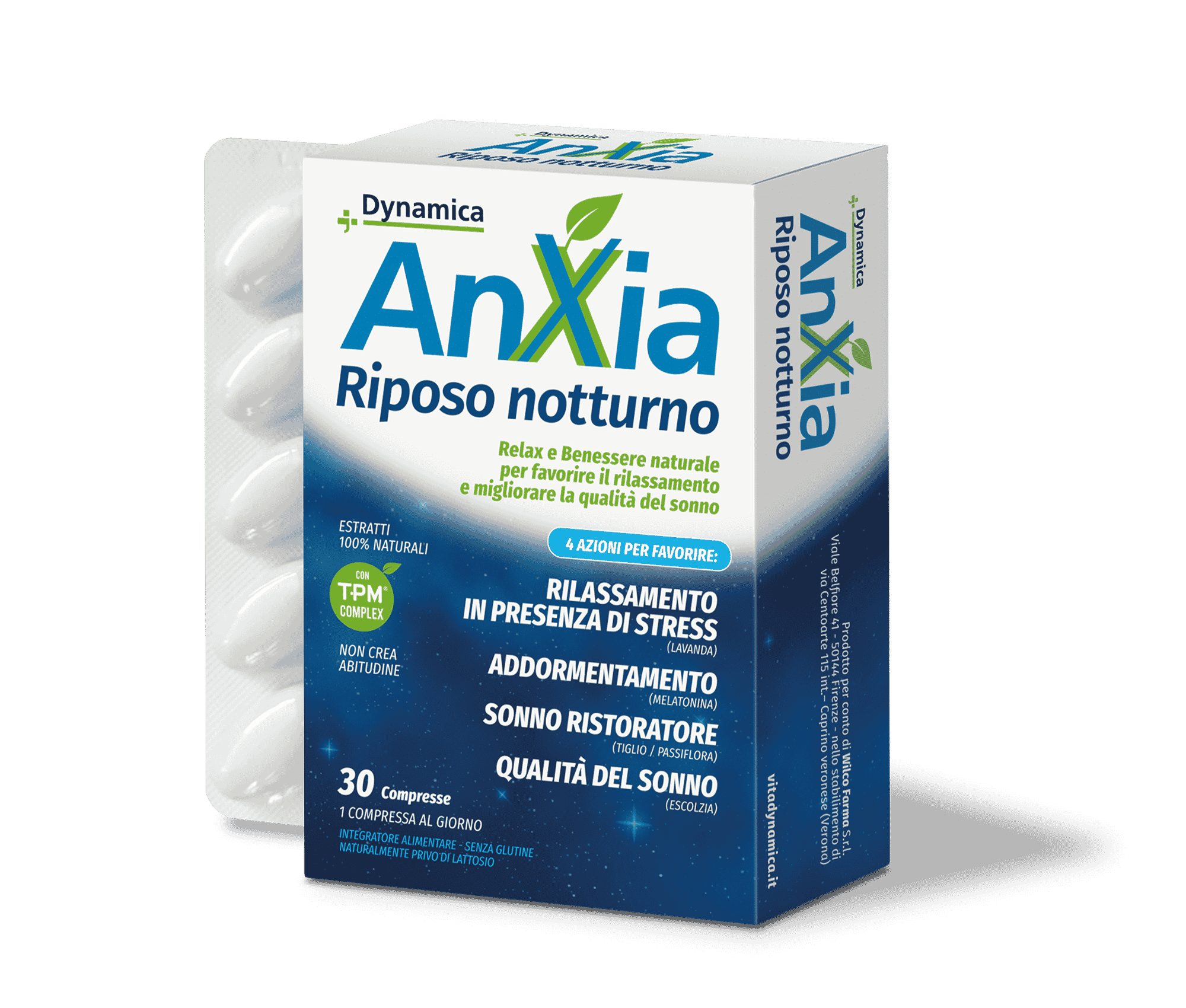 DynamicaAnxia Riposo Notturno 30 compresse - Pack
